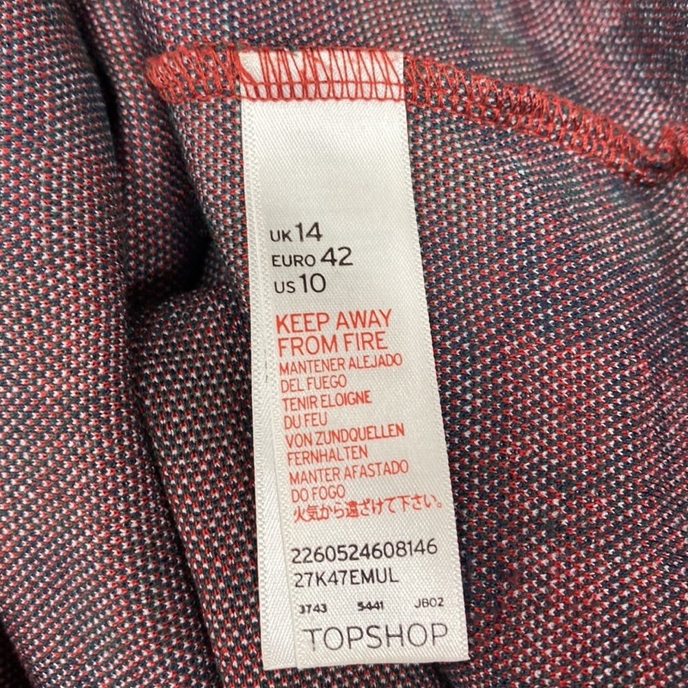 Topshop Plaid Skirt Size 10 - Picture 4 of 6